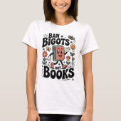 Ban Bigots Not Books Banned Books Lover RETRO T-Shirt (Vorderseite)
