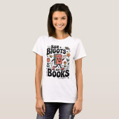Ban Bigots Not Books Banned Books Lover RETRO T-Shirt (Vorne ganz)