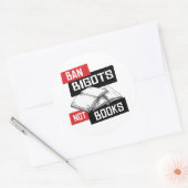 Ban Bigots Not Books Runder Aufkleber (Umschlag)