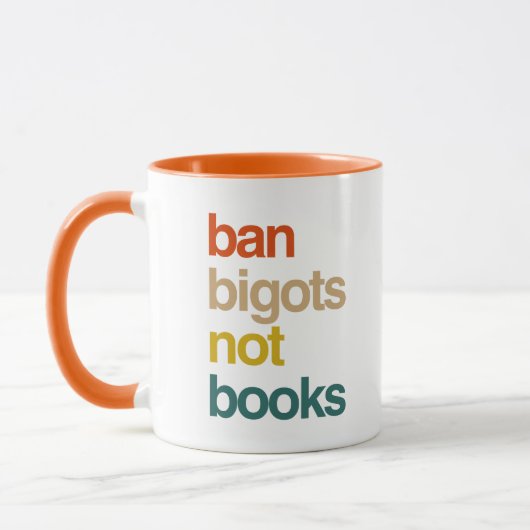 Ban Bigots Not Books Tasse (Links)