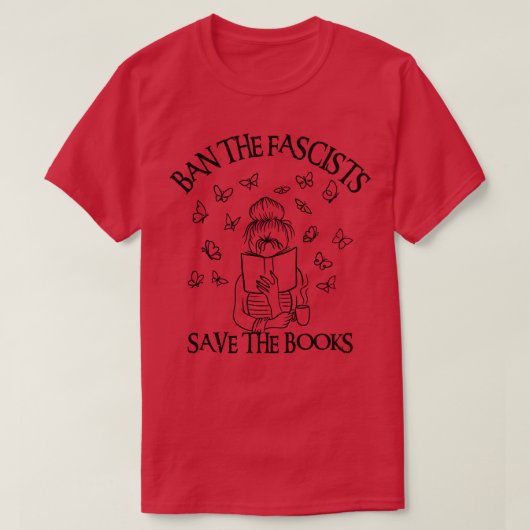 Ban Die Faschisten Rettete die Bücher 7 T-Shirt (Design vorne)