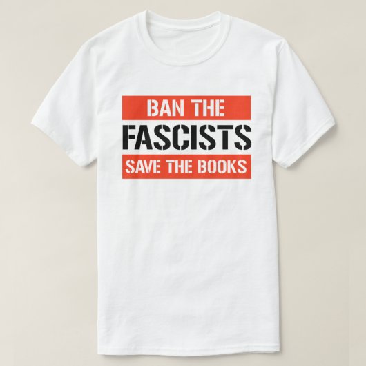 Ban die Faschisten Rettete die Bücher T-Shirt (Design vorne)