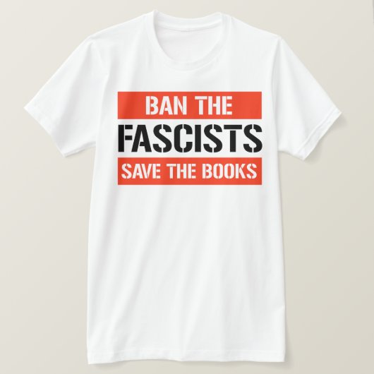 Ban die Faschisten Rettete die Bücher T-Shirt (Design vorne)