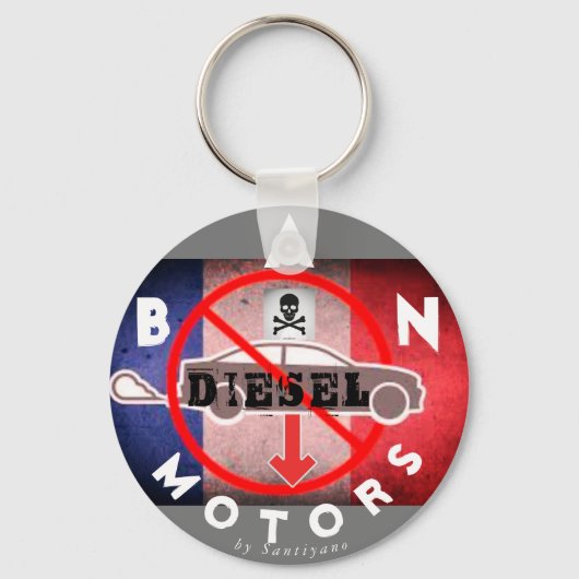 Ban Diesel Motors - rund Schlüsselanhänger (Vorderseite)