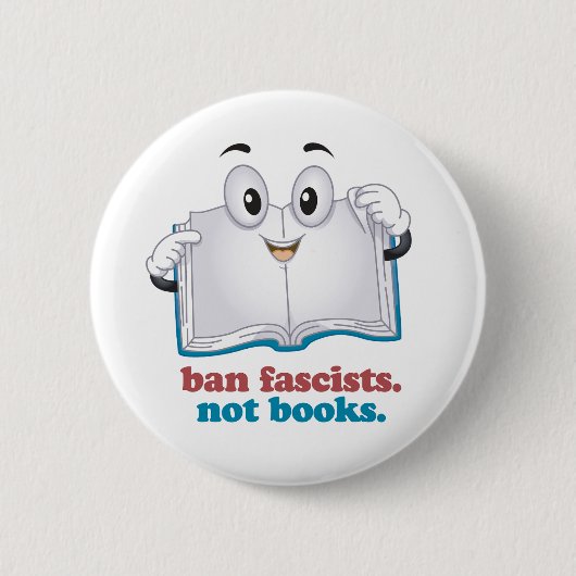 Ban Faschisten keine Bücher Button (Vorderseite)