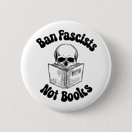 Ban Faschisten keine Bücher Button (Vorderseite)