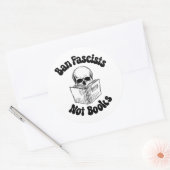 Ban Faschisten keine Bücher Runder Aufkleber (Umschlag)