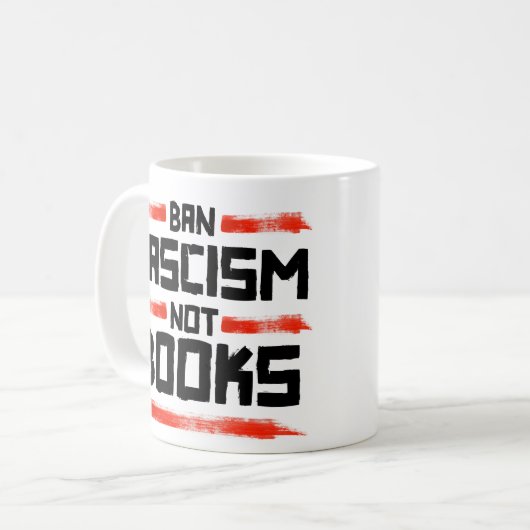 BAN FASCISM NOT BUCHS KAFFEETASSE (Vorderseite Links)