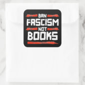 BAN FASCISM NOT BUCHS QUADRATISCHER AUFKLEBER (Tasche)
