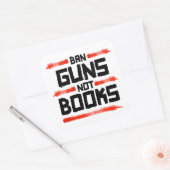 BAN GUNS KEINE BÜCHER QUADRATISCHER AUFKLEBER (Umschlag)