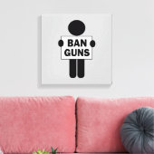 Ban Guns Leinwanddruck (Insitu (Wohnzimmer))
