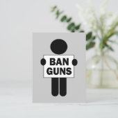 Ban Guns Postkarte (Stehend Vorderseite)