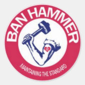 BAN HAMMER STICKERS (Vorderseite)
