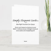 Ban High Fructose Corn Syrup Card Karte (Rückseite)