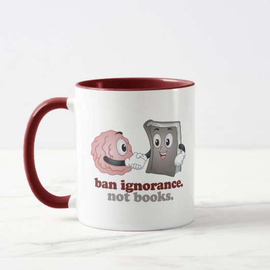 Ban Ignorance Not Books Tasse (Links)
