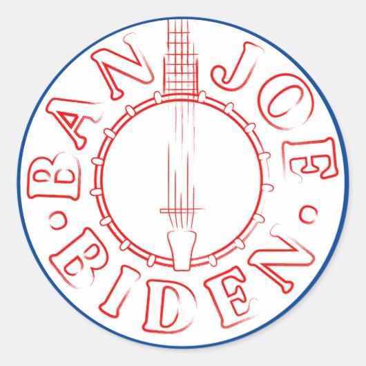 Ban Joe Biden Banjo Sticker (Vorderseite)