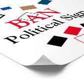 BAN Politische Zeichen Poster (Ecke)
