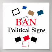 BAN Politische Zeichen Poster (Vorne)