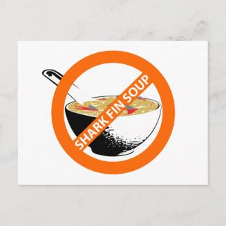 BAN SHARK FIN SOUP POSTKARTE