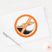 BAN SHARK FIN SOUP RUNDER AUFKLEBER (Umschlag)