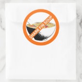 BAN SHARK FIN SOUP RUNDER AUFKLEBER (Tasche)