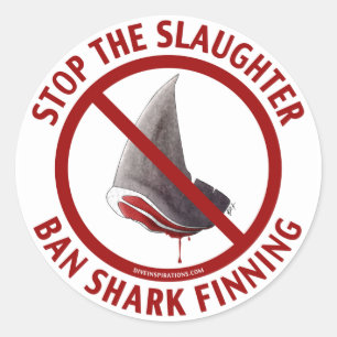 Ban Shark Finning Sticker