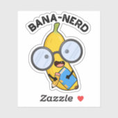 Bana-Nerd Funny Fruit Nerd Pun Aufkleber (Blatt)