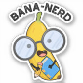 Bana-Nerd Funny Fruit Nerd Pun Aufkleber (Vorderseite)