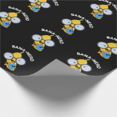 Bana-Nerd Funny Fruit Nerd Pun Dark BG Geschenkpapier (Ecke)