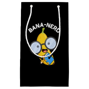 Bana-Nerd Funny Fruit Nerd Pun Dark BG Kleine Geschenktüte