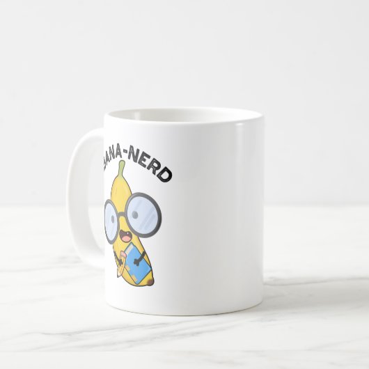 Bana-Nerd Funny Fruit Nerd Pun Kaffeetasse (Vorderseite Links)
