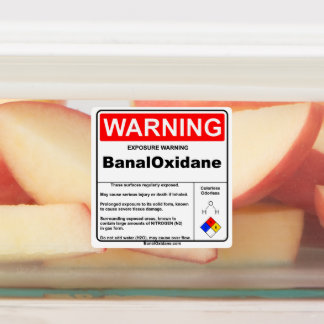 BanalOxidane-Warnschild Etiketten