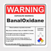BanalOxidane-Warnschild Etiketten (Design 1)