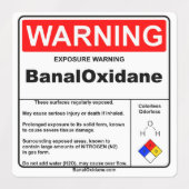 BanalOxidane-Warnschild Etiketten (Design 2)