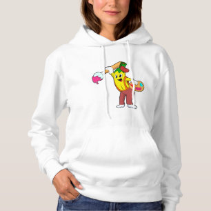 Banana als Maler mit Pinsel Hoodie