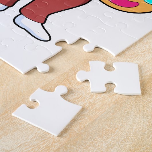 Banana als Maler mit Pinsel Puzzle (Seite)