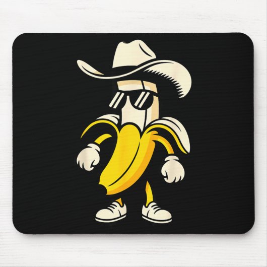 Banana Art For Men Women Kids Yellow Fruit Lovers Mousepad (Vorne)