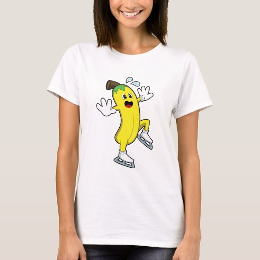 Banana at Ice Skaten mit Ice-Skaten.PNG T-Shirt (Vorderseite)