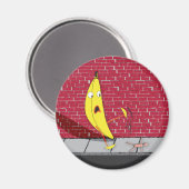 Banana-Ausrutschen auf einem persönlichen Magnet (Vorderseite/Rückseite)
