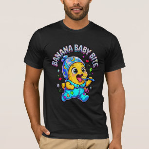 Banana Baby Biss Verrückte Kunst T-Shirt