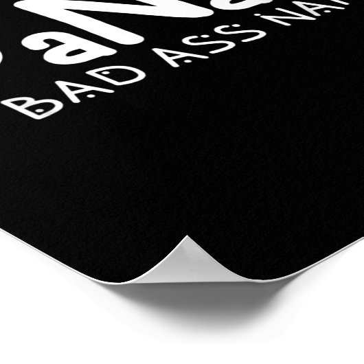 Banana Bad Nana Funny Grandma Mom Family Quote Poster (Ecke)