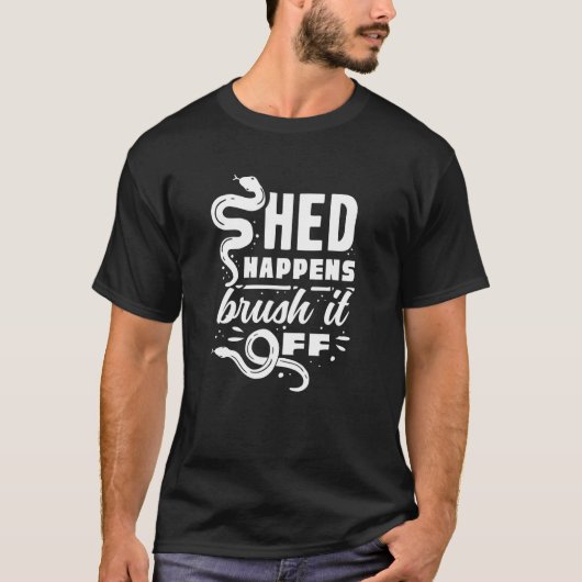 Banana Ball Python Herpetologe Shed passiert Brus T-Shirt (Vorderseite)