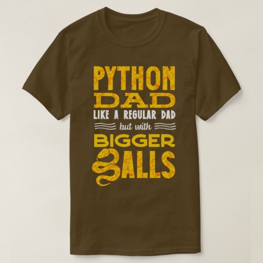 Banana Ball Python Herpetologin Python dad T-Shirt (Design vorne)