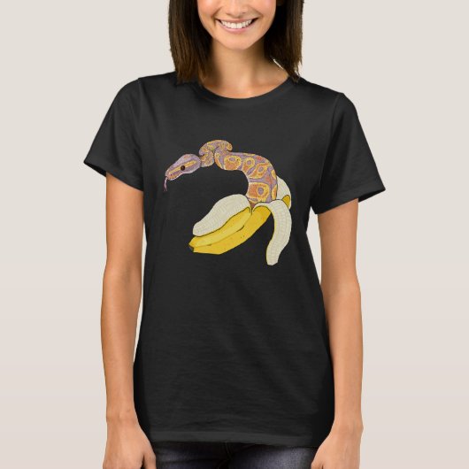 Banana Ball Python Snake Reptile Herpetologin Oph T-Shirt (Vorderseite)