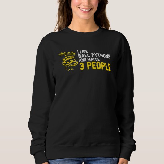 Banana Ball Python und Noodle Reptilien-Designs 2 Sweatshirt (Vorderseite)