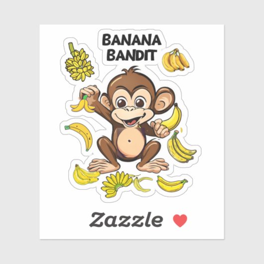 Banana Bandit Aufkleber (Blatt)