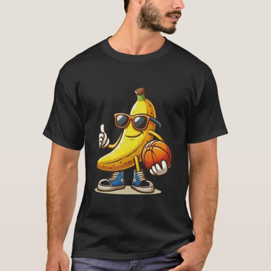 Banana Basketball Basketball Basketball Fruchtbask T-Shirt (Vorderseite)