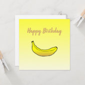 Banana Birthday Card Karte (Vorderseite/Rückseite Beispiel)