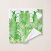 Banana-Blätter auf einem Handtuch-Set Badhandtuch Set (Waschlappen)