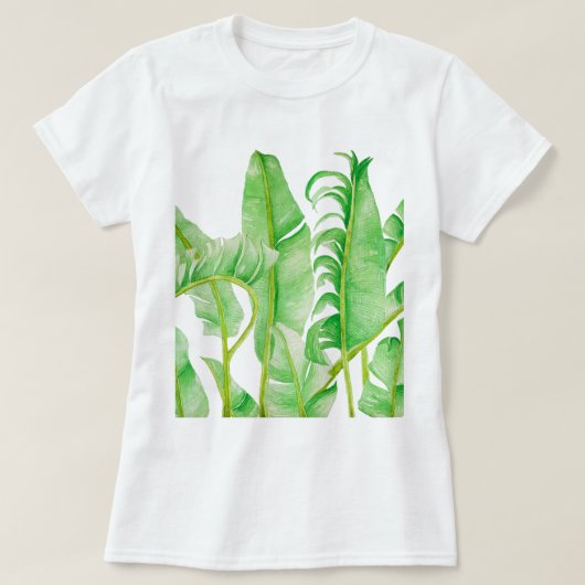 Banana-Blätter auf einem T - Shirt (Design vorne)